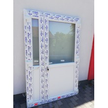 Kétszárnyas Félig Üveges Bejárati Ajtó 138x208 Kétszárnyas Félig Üveges Bejárati Ajtó 138x208