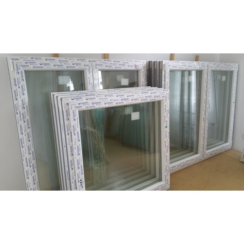 középen-felnyíló bukó/nyíló kétszárnyas műanyag ablak Gealan 74